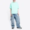 T-shirt med logotyp, medium passform ”Mint Tint” 612966TLVB93062