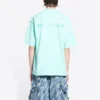 T-shirt med logotyp, medium passform ”Mint Tint” 612966TLVB93062
