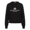 T-shirt med logotyp och rund hals, svart 595106T15511073