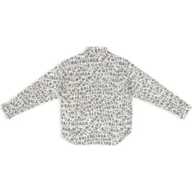 T-shirt med logotyper över hela plagget, stor passform ”Grey” 662983TML201240