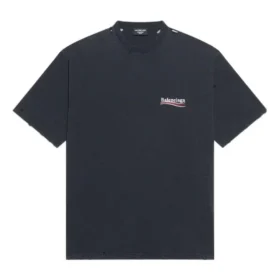 T-shirt med motiv från Political Campaign, stor passform ”Washed Black” 641675TKVJ19034