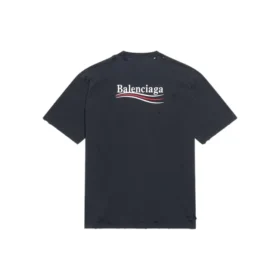 T-shirt med motiv från Political Campaign, stor passform ”Washed Black” 641675TKVJ19034