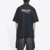 T-shirt med motiv från Political Campaign, stor passform ”Washed Black” 641675TKVJ19034