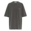 T-shirt med rund hals, liten logotyp och korta ärmar, grå 556104TYK281055