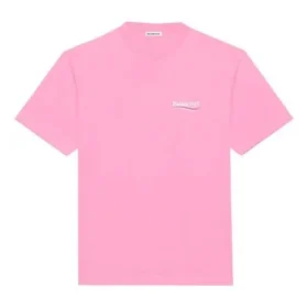 T-shirt med rund hals och Political Campaign logotyp, rosa/röd 641655TJVF75713