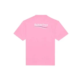 T-shirt med rund hals och Political Campaign logotyp, rosa/röd 641655TJVF75713