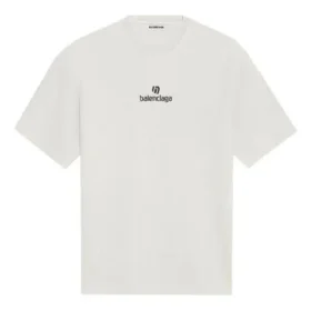 T-shirt med rund hals och sponsorlogotyp, vit 612965TJVD99054
