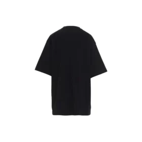 T-shirt med rund hals och tryck, svart 620941TIVD51000