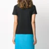 T-shirt med rund hals och tryck, svart 620941TIVD51000