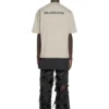 T-shirt med ryggtryck, medium passform ”Beige” 612966TOVJ89763
