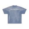 T-shirt med ryggtryck, medium passform ”Blue White” 764235TPVK14313