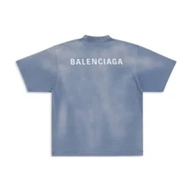 T-shirt med ryggtryck, medium passform ”Blue White” 764235TPVK14313