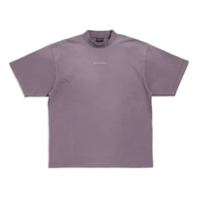 T-shirt med ryggtryck, medium passform ”Purple Grey” 764235TPVK15500