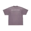 T-shirt med ryggtryck, medium passform ”Purple Grey” 764235TPVK15500
