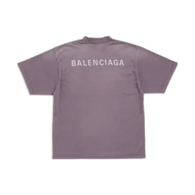 T-shirt med ryggtryck, medium passform ”Purple Grey” 764235TPVK15500