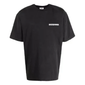 T-shirt med snitt i sidan ”Black” 641655TLVB39034