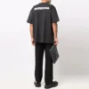 T-shirt med snitt i sidan ”Black” 641655TLVB39034