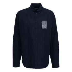 T-shirt med streckkodslogotyp ”Navy” 662982TKM028065