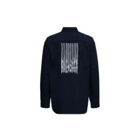 T-shirt med streckkodslogotyp ”Navy” 662982TKM028065