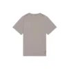 T-shirt med suddigt logo-hål, retroklassisk, kortärmad, unisex, grå 661705TKVD58174
