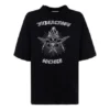T-shirt med tryck, kortärmad, svart 641532TJV781000