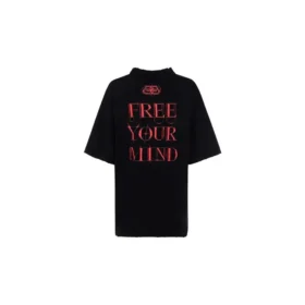 T-shirt med tryck, kortärmad, svart 641532TJV781000