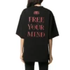 T-shirt med tryck, kortärmad, svart 641532TJV781000
