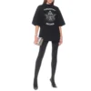T-shirt med tryck, kortärmad, svart 641532TJV781000