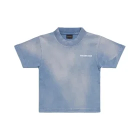 T-shirt med tryck på ryggen ”Blue White” 681864TPVK14313