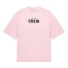 T-shirt med tryckt logotyp, kortärmad, rosa/röd 620941TIVG91900