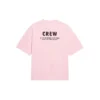 T-shirt med tryckt logotyp, kortärmad, rosa/röd 620941TIVG91900