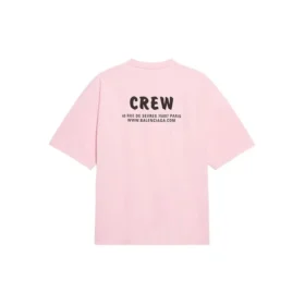 T-shirt med tryckt logotyp, kortärmad, rosa/röd 620941TIVG91900