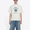 T-shirt med Varsity-logotyp, medium passform ”White” 612966TLV891375