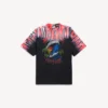 T-shirtar för män i svart med extrem tie-dye-design och medium passform
