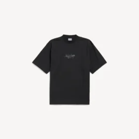 T-shirtar för män i svart med skissartad design och medium passform