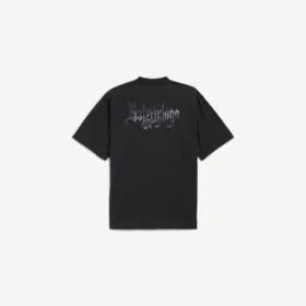 T-shirtar för män i svart med skissartad design och medium passform