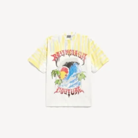 T-shirtar för män i vit färg med extrem tie-dye-design och medium passform