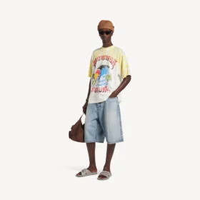 T-shirtar för män i vit färg med extrem tie-dye-design och medium passform
