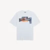 T-shirtar för män med motiv från bildekaler i medium passform, vit T-shirtar för män med motiv från bildekaler i medium passform, vit