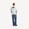 T-shirtar för män med motiv från bildekaler i medium passform, vit T-shirtar för män med motiv från bildekaler i medium passform, vit