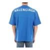 T-shirtar i bomull med logotyp på ryggen ”Blue” 570805THV808077