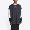 T-shirtar med 3/4-ärmar och logotyp ”Washed Black Heather Grey” 699190TMVC81208