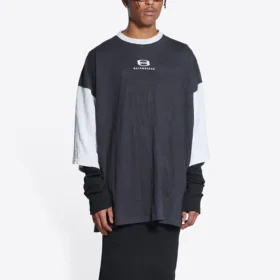 T-shirtar med 3/4-ärmar och logotyp ”Washed Black Heather Grey” 699190TMVC81208