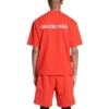 T-shirtar med logotyp i normal passform ”Bright Red” 612965TMVF43168