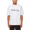 T-shirtar med skriptlogotyp ”White/Black” 612966TMVB49040