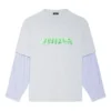 T-shirtar med Slime-logotyp i flera lager ”Grey” 671401TLVF11203