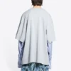 T-shirtar med Slime-logotyp i flera lager ”Grey” 671401TLVF11203