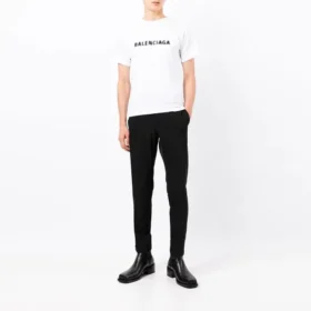 T-shirtar med suddat logo ”Vit Svart” 661705TKVD59040