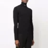 Tajt åtsittande tröja med hög hals ”Black” 682003T51751000