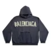 Tape Type Ripped Pocket Luvtröja Oversized ”Navy Blue” 744441TOVB14140
